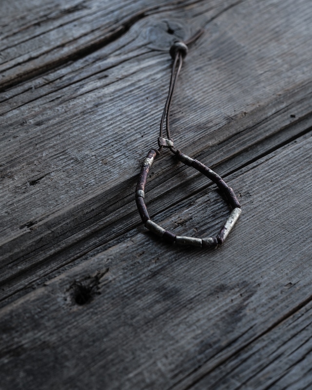 銅ビーズブレスレット　茶　sasaki yuichi