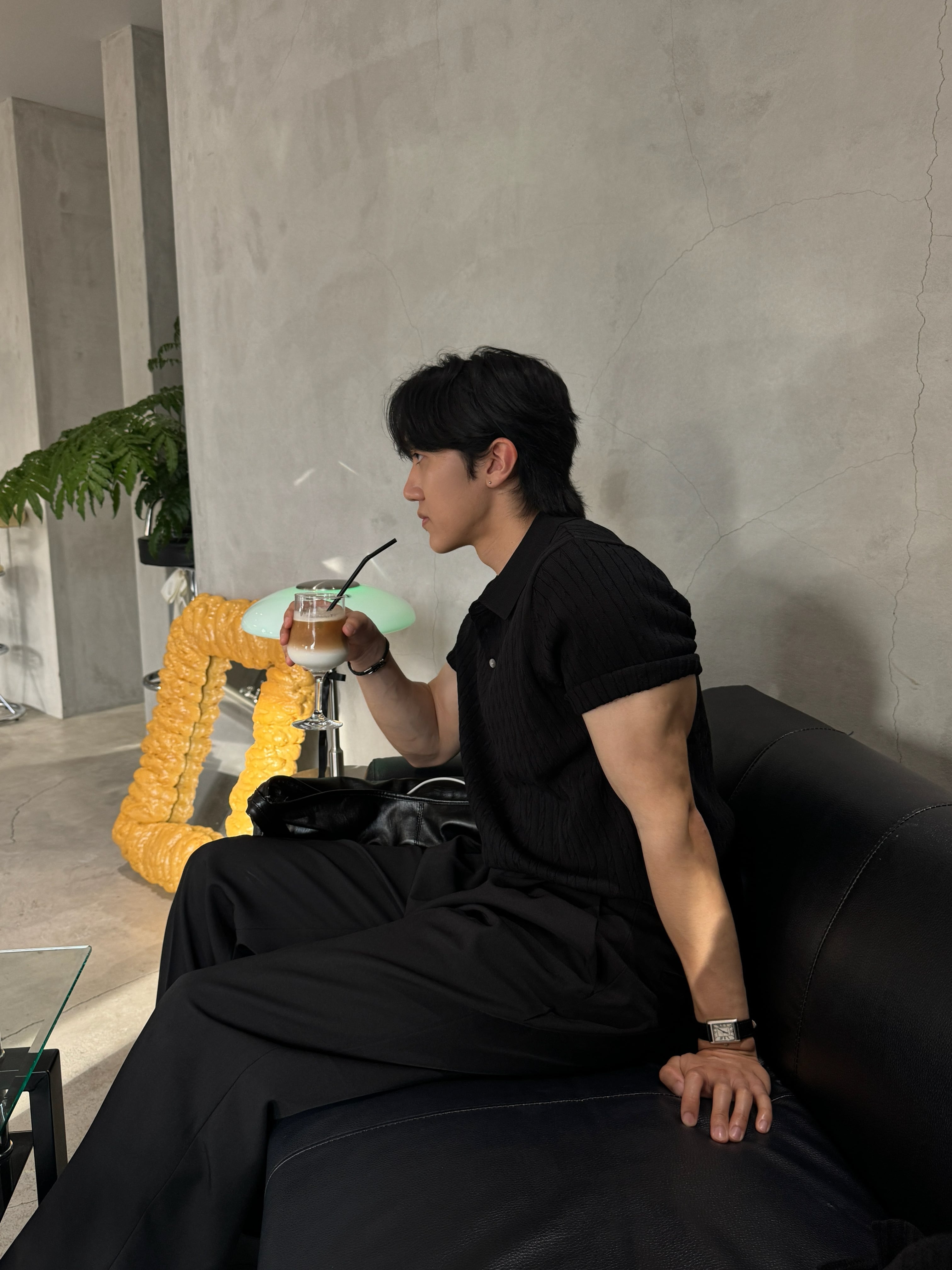 MuscleFit】Twist Cable Short Knit(6color) | 1AM