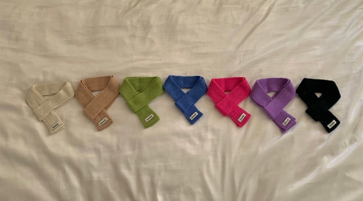 【seenii】slim muffler (7 colors)