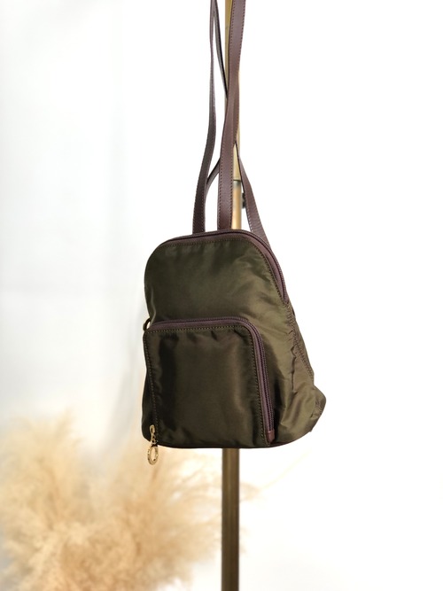CELINE セリーヌ バックパック カーキ ロゴサークル ナイロン リュック vintage ヴィンテージ オールド yubkrm