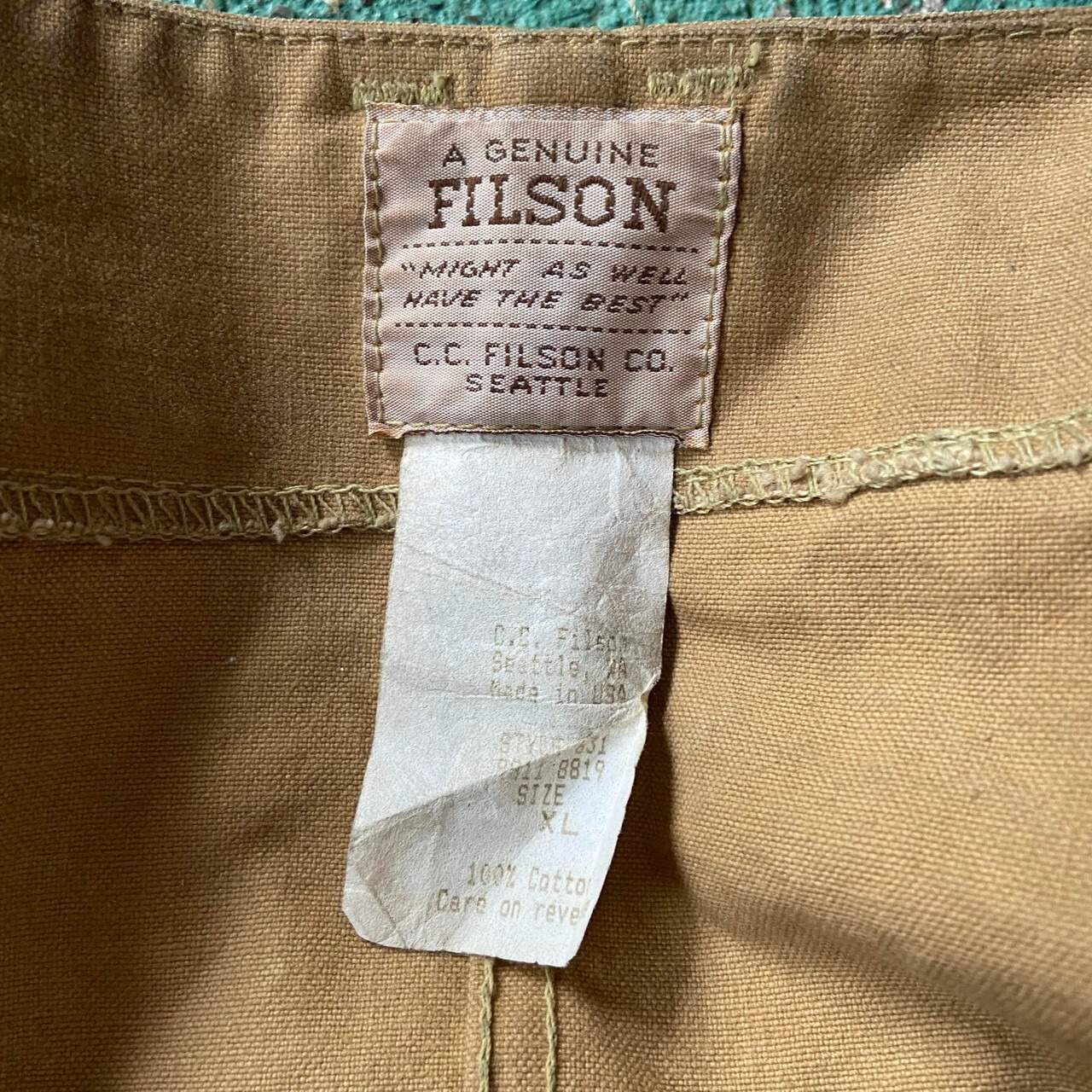 USA製 FILSON フィルソン オイルティンクロスベスト ダック地 