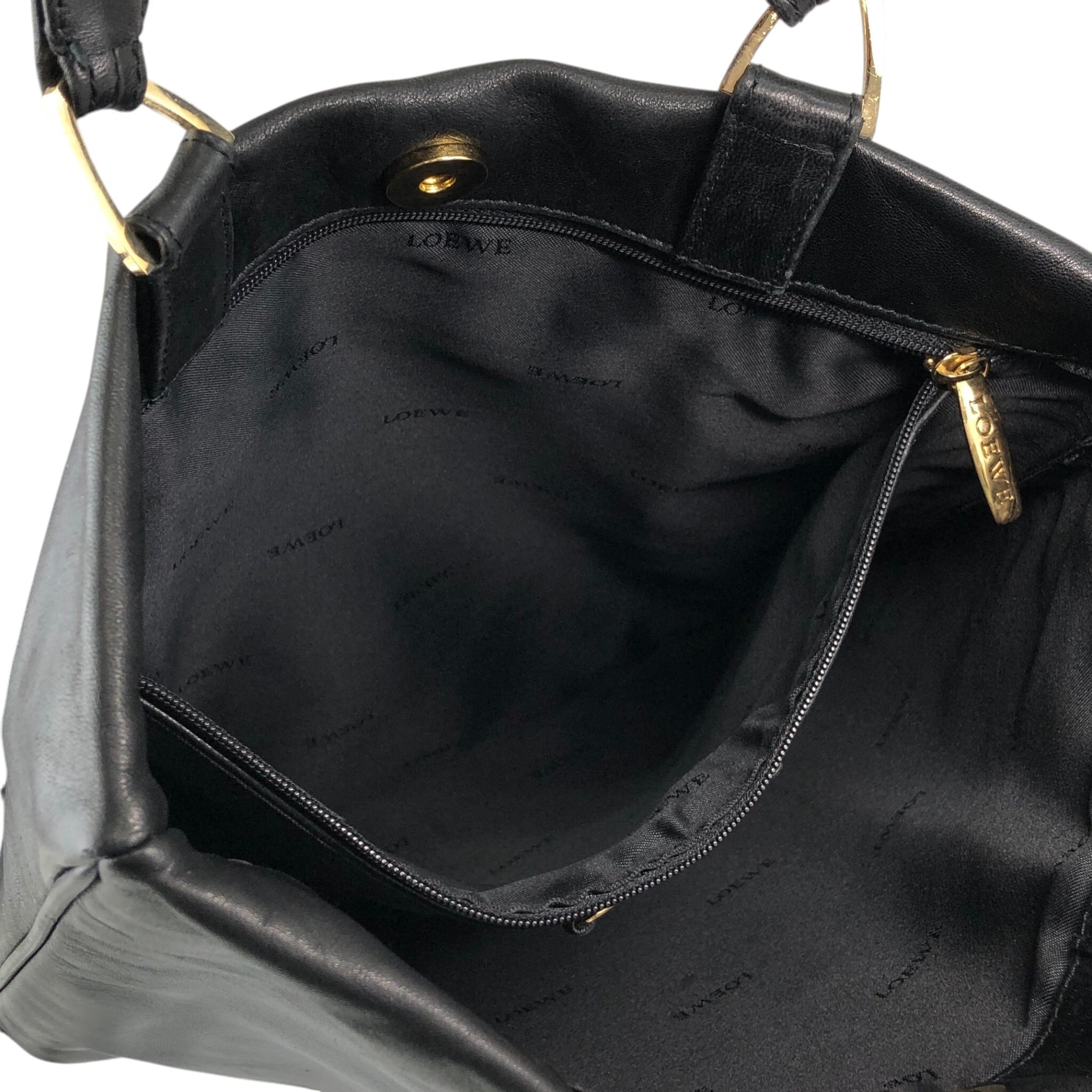 LOEWE ロエベ ハンドバッグ ブラック アナグラム ナッパレザー トート