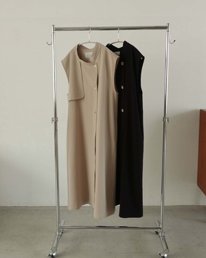 AM410102 volume long trench gilet【残りわずか】