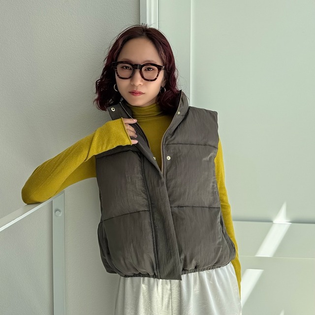 2025くしゅモック指穴knit/マスタード