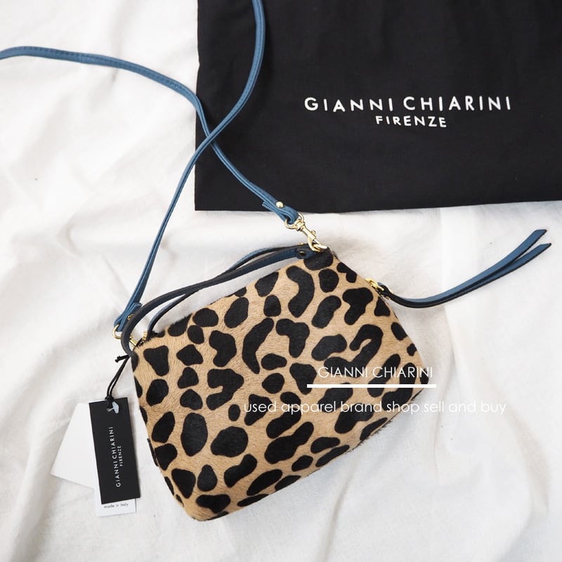 GIANNI CHIARINI ジャンニ キアリーニ 銀座店限定カラー ハラコ アニマル柄 ショルダーバッグ