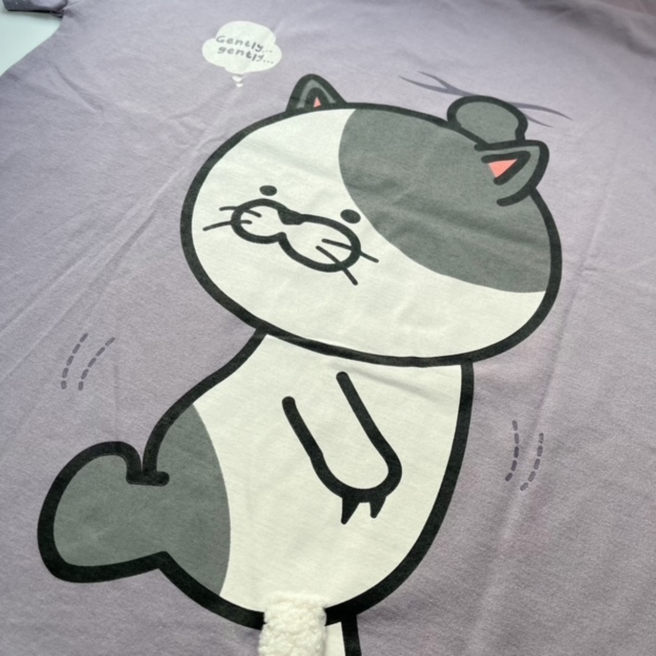 揺れるしっぽが魅力！ユニーク猫プリントTシャツ 原宿系 カップルコーデにも◎ - 9