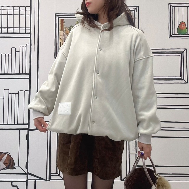 ディニテコリエ　裏起毛パーカーブルゾン