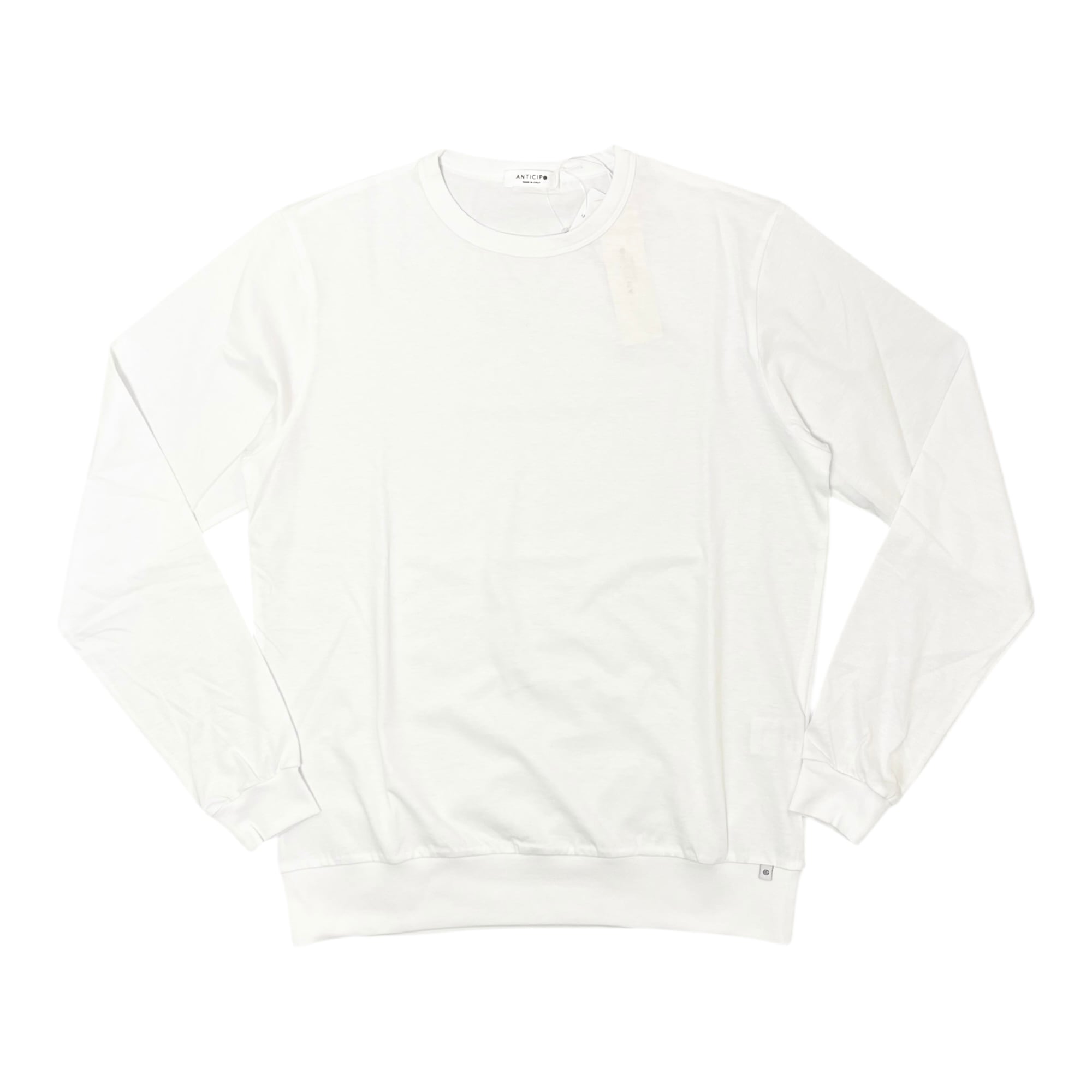 ANTICIPO(アンティーチポ) NEBBIOLO LUNGO Smooth Long sleeve Crew neck T-shirt/WHITE