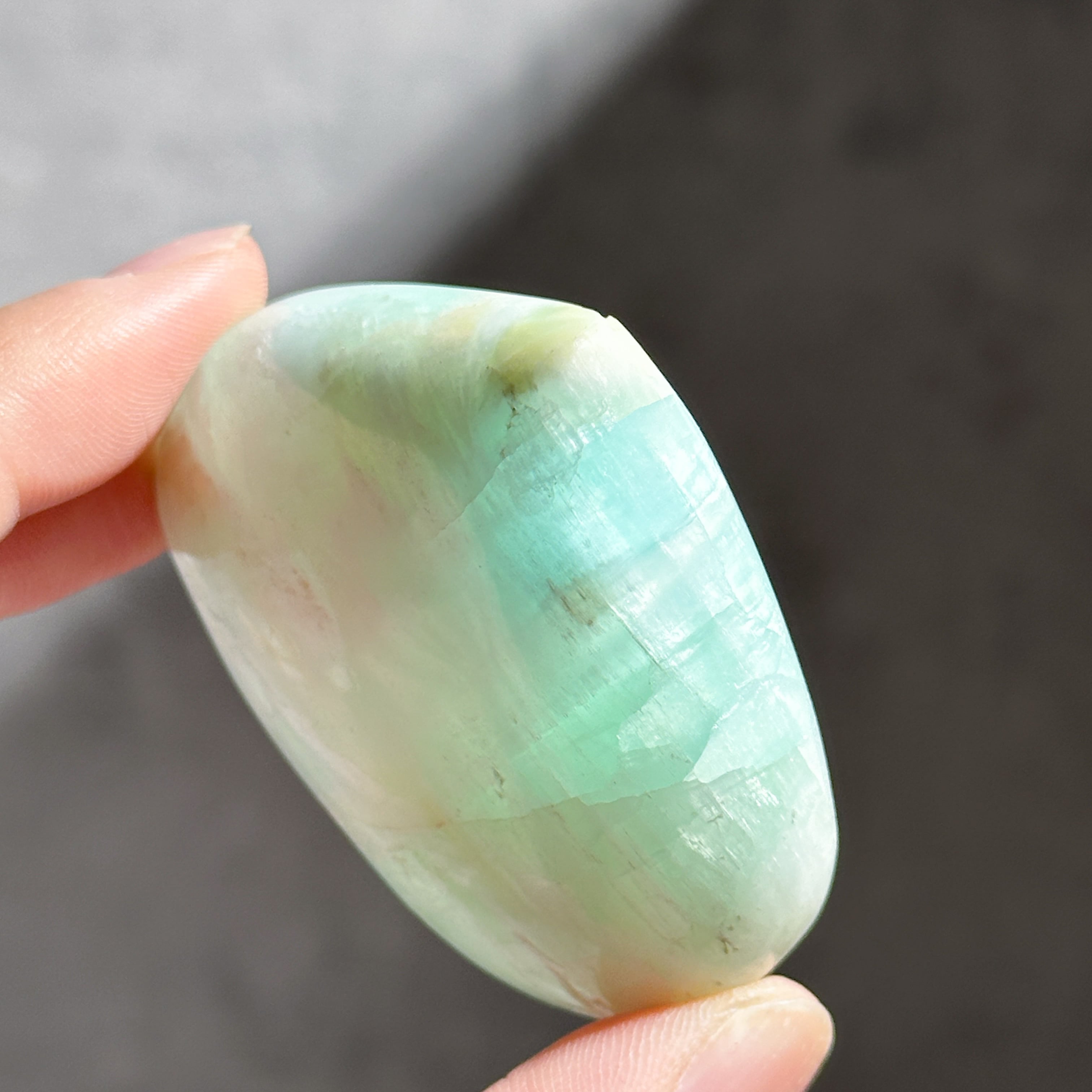 カリビアンブルーカルサイト ハート 44◇ Caribbian Blue Calcite