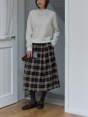 Bourgeon Vintage Check Tucked Skirt F0821