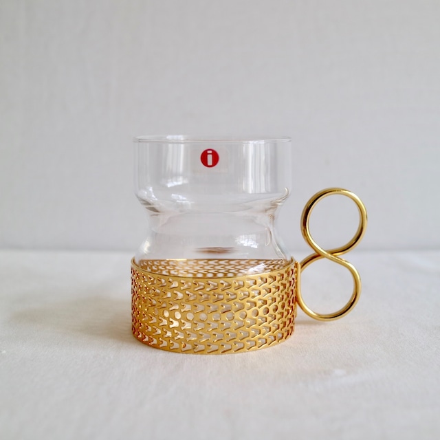 [SOLD OUT] Iittala イッタラ / Tsaikka ツァイッカ ホルダー付グラス 24 Karaatti ゴールド