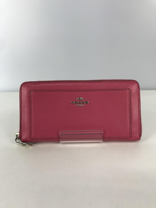 COACH(コーチ)/ラウンドファスナー長財布/ピンク