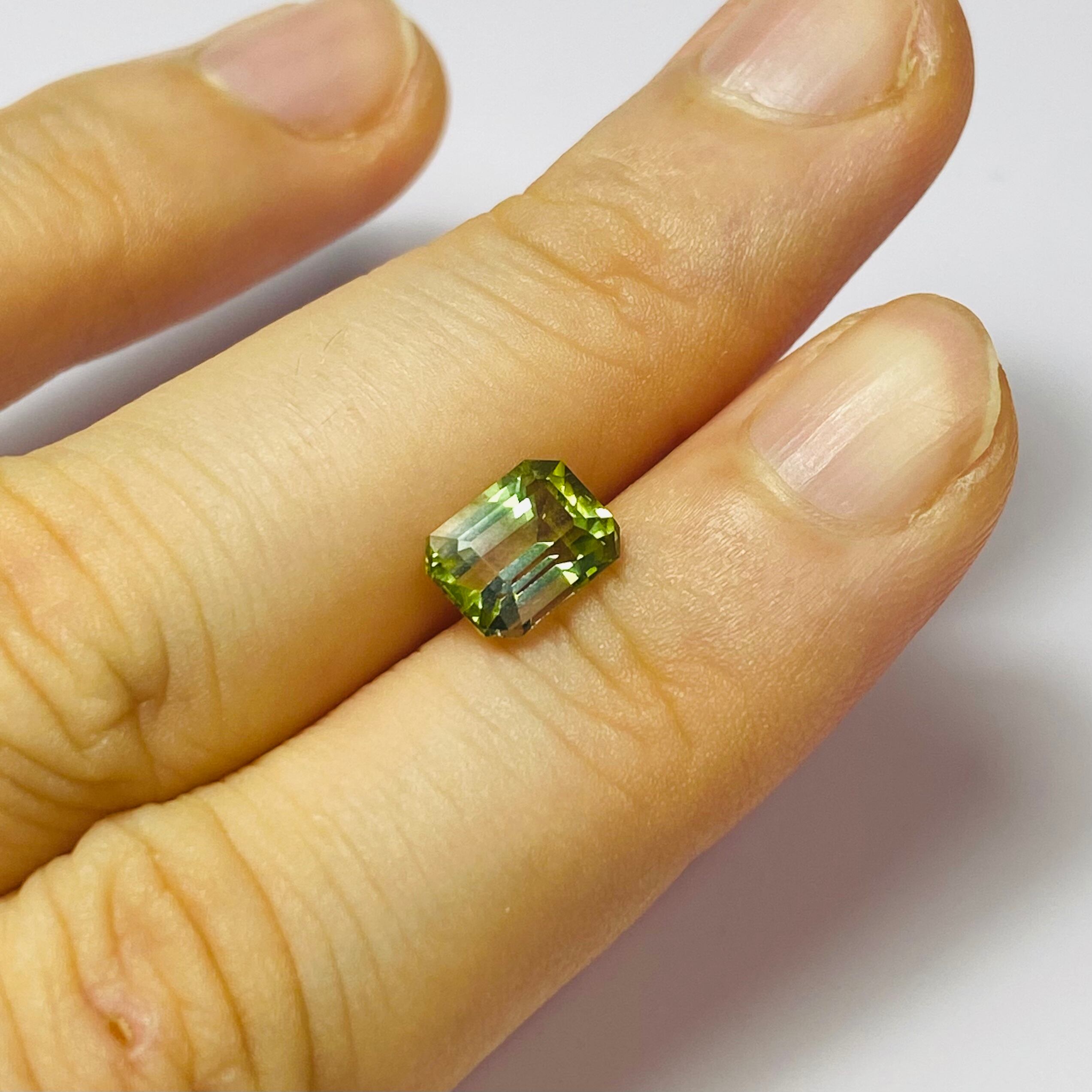 大人グリーンなバイカラートルマリン