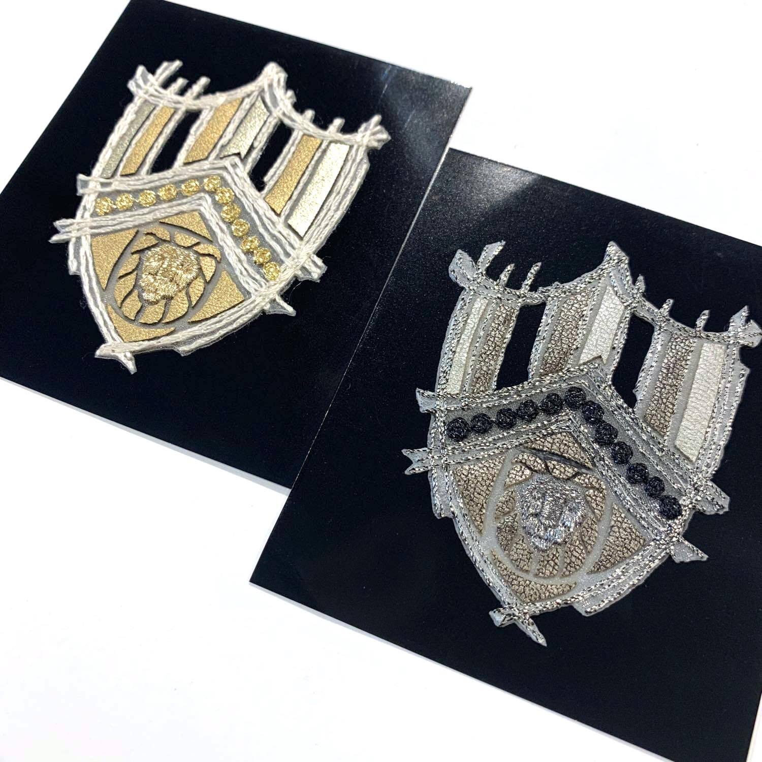 ライオン顔入り紋章ワッペン | Dua-アクセサリーパーツショップ