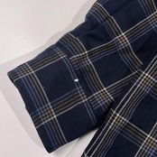 DAKS ダックス チェック 長袖シャツ L/ネイビー系 メンズ