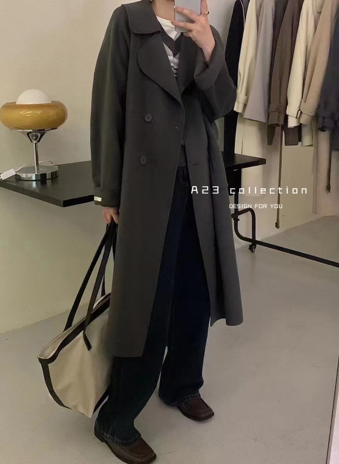 シンプルロングコート　AJ33172-J03