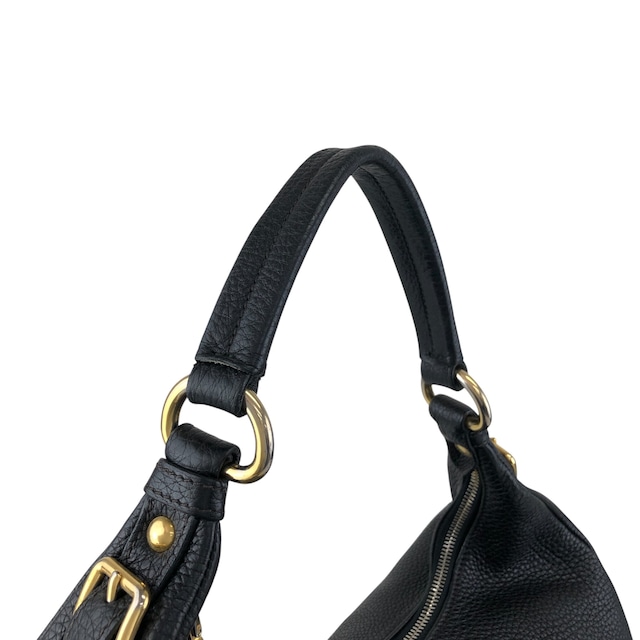 PRADA プラダ ショルダーバッグ ブラック ロゴ レザー ワンショルダー vintage ヴィンテージ オールド 85ce8c