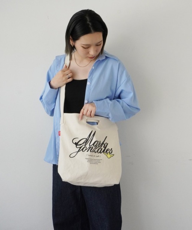 【（What it isNt）ART BY MARKGONZALES / (ワットイットイズント) アートバイ マークゴンザレス 】 ヘビーキャンバス ショルダーバッグ ナチュラル/イエロー 2H9-13212