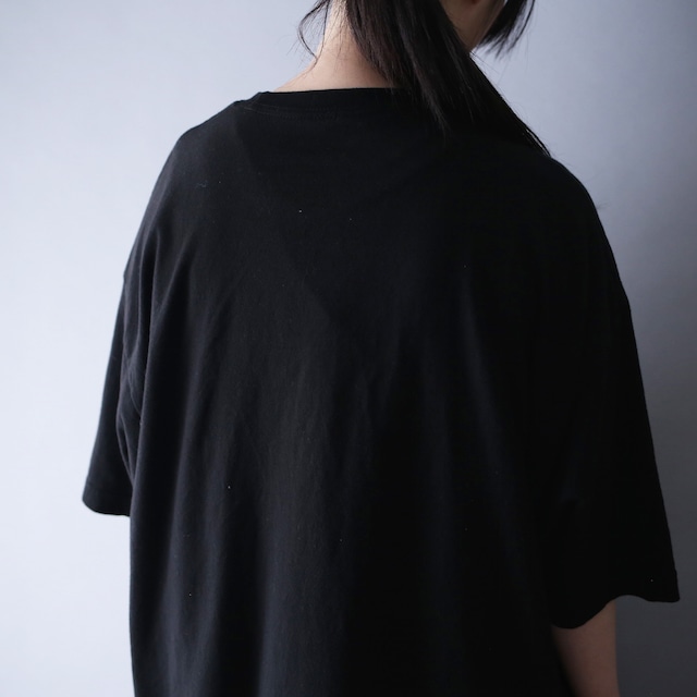 "僕のヒーローアカデミア" A-room member good box printed  XXL over silhouette h/s tee