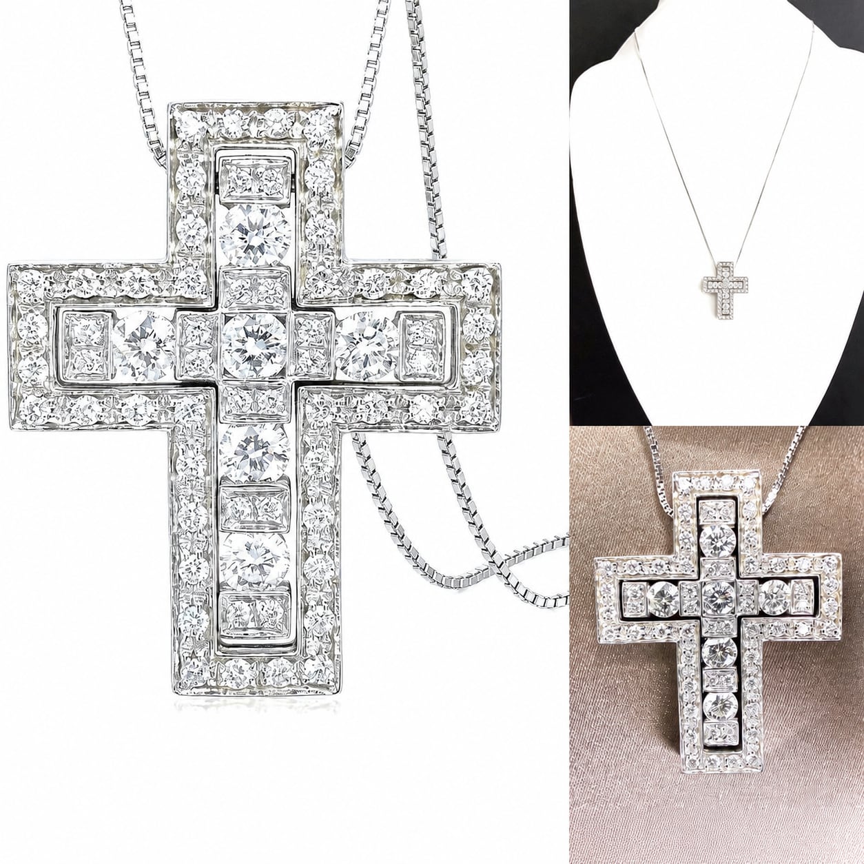 DAMIANI ダミアーニ ベルエポック M K18 WG ダイヤモンド ネックレス ペンダント 1.26ct 純正 ホワイトゴールド ベネチアンチェーン