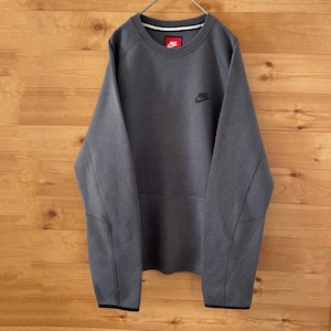 【NIKE】ナイキ Tech Fleece Crew スウェット トレーナー クルーネック ワンポイント ロゴ Sサイズ us古着