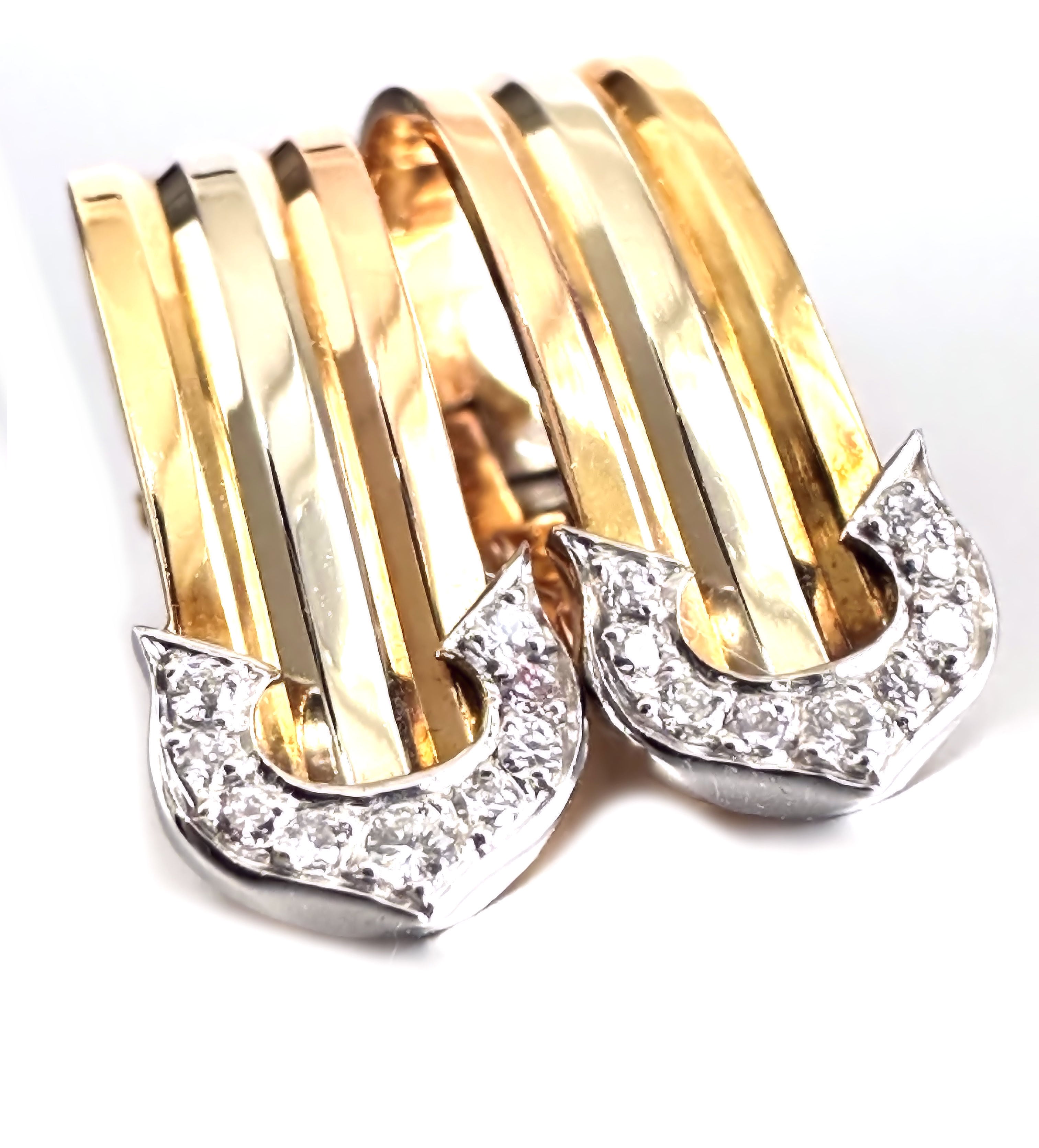 CARTIER / カルティエ 2C ダイヤモンド イヤリング 750 K18 (YG×PG×WG
