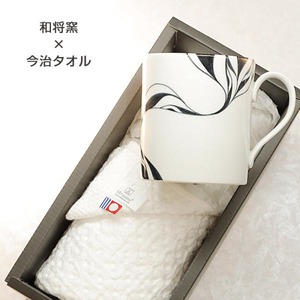 砥部焼 今治タオル 和将窯 マグカップ フェイスタオル 愛媛 引出物 ギフト 内祝 日本製 a-wa108