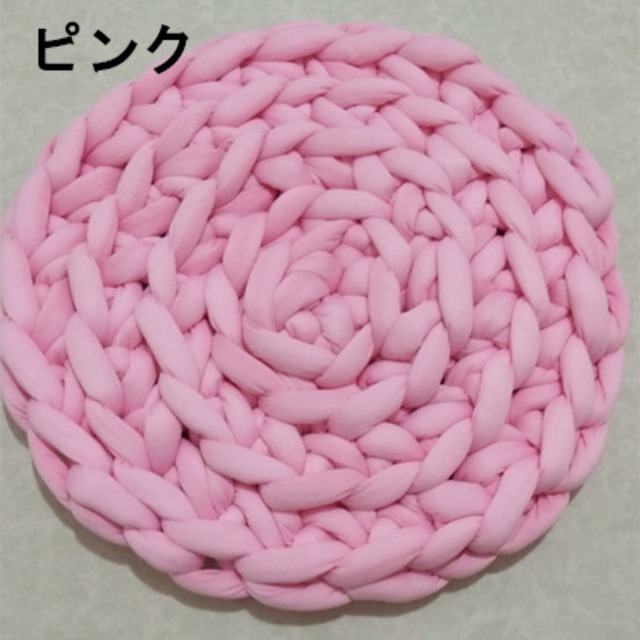 即納 カーペット 60 60cm ラグ マット リギング 子供部屋 床クッション ラウンド 床マット 厚い ウール 手織り 北欧 畳 フロア クッション おしゃれ 座布団 手洗い 柔らかい 綿 ふわふわ Coloring Life