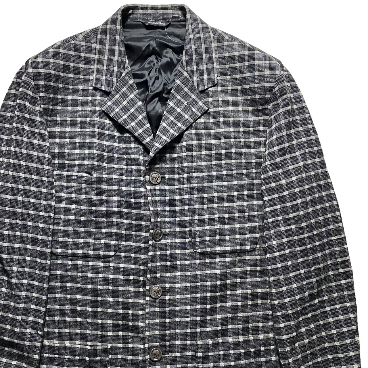 vintage VERSUS check pattern coverall jacket