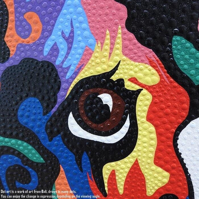 ドットアート 60cm × 80cm フレンチブルドッグ モダンアート アジアン