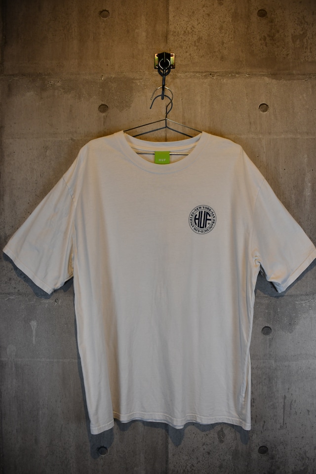 HUF Circle Monogram Print Graphic T-Shirt (XL)　ハフ Tシャツ ホワイト XL
