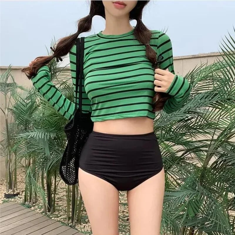 ウエスト女性用ビキニセットパッド入りネックビキニ 2 枚水着