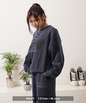 ◆USAアップリケ ピグメントスウェット◆wi-881022