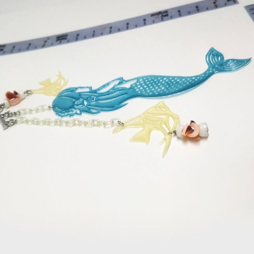 人魚姫 ＊ 切り絵 イヤーフック | すきかげ