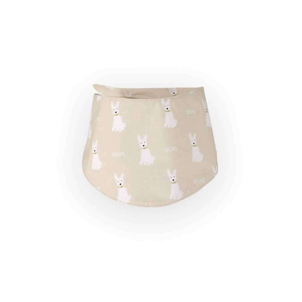 【予約】[ GOPE ] Picture Dog Bandana｜WHITE × BEIGE - 8