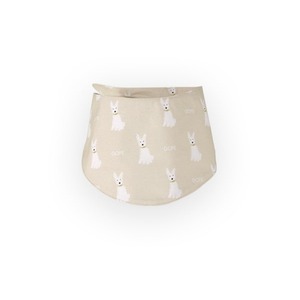 【予約】[ GOPE ] Picture Dog Bandana｜WHITE × BEIGE