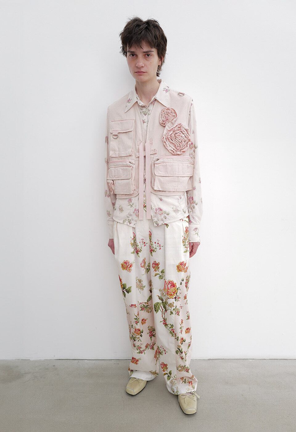 パンツ OPEN YY PANELED PAJAMA PANTS OPEN YY] PANELED PAJAMA PANTS, BEIGE 正規品 韓国ブランド 韓国通販