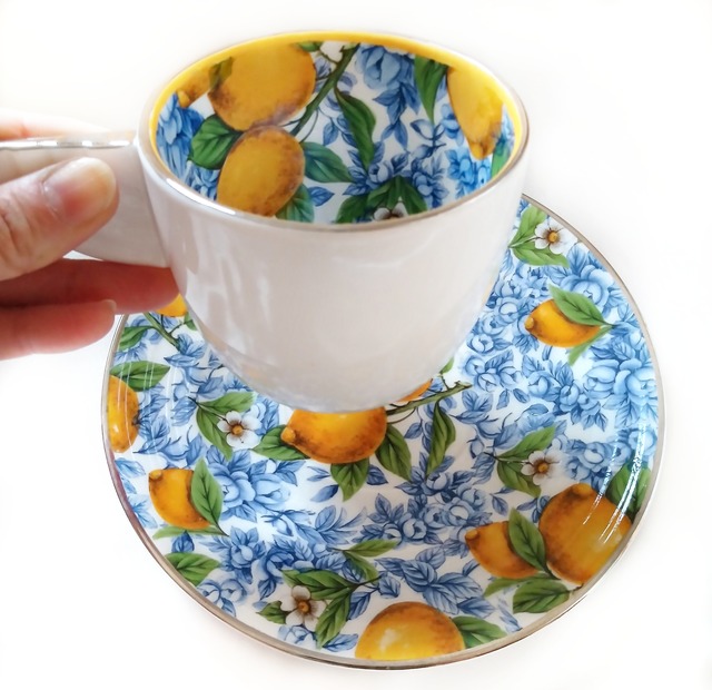 爽やかレモンのカップ&ソーサ