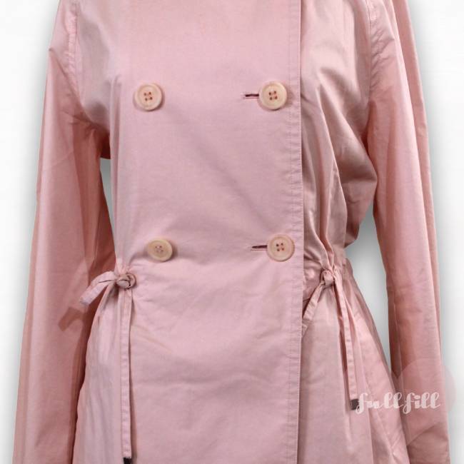 ❤SALE・新品未使用❤TOCCA トレンチコート ピンク ウエストリボン ノーカラートレンチ-Women