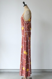 Vintage retro geometric dot maxi tank dress