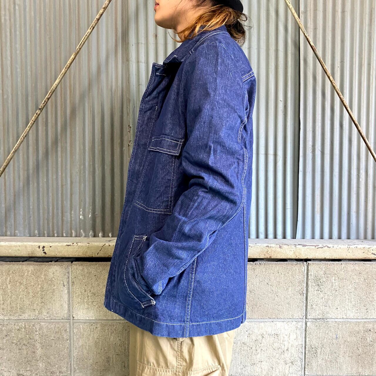 80年代 GUY LEROY デニム ユーロワークジャケット メンズL相当