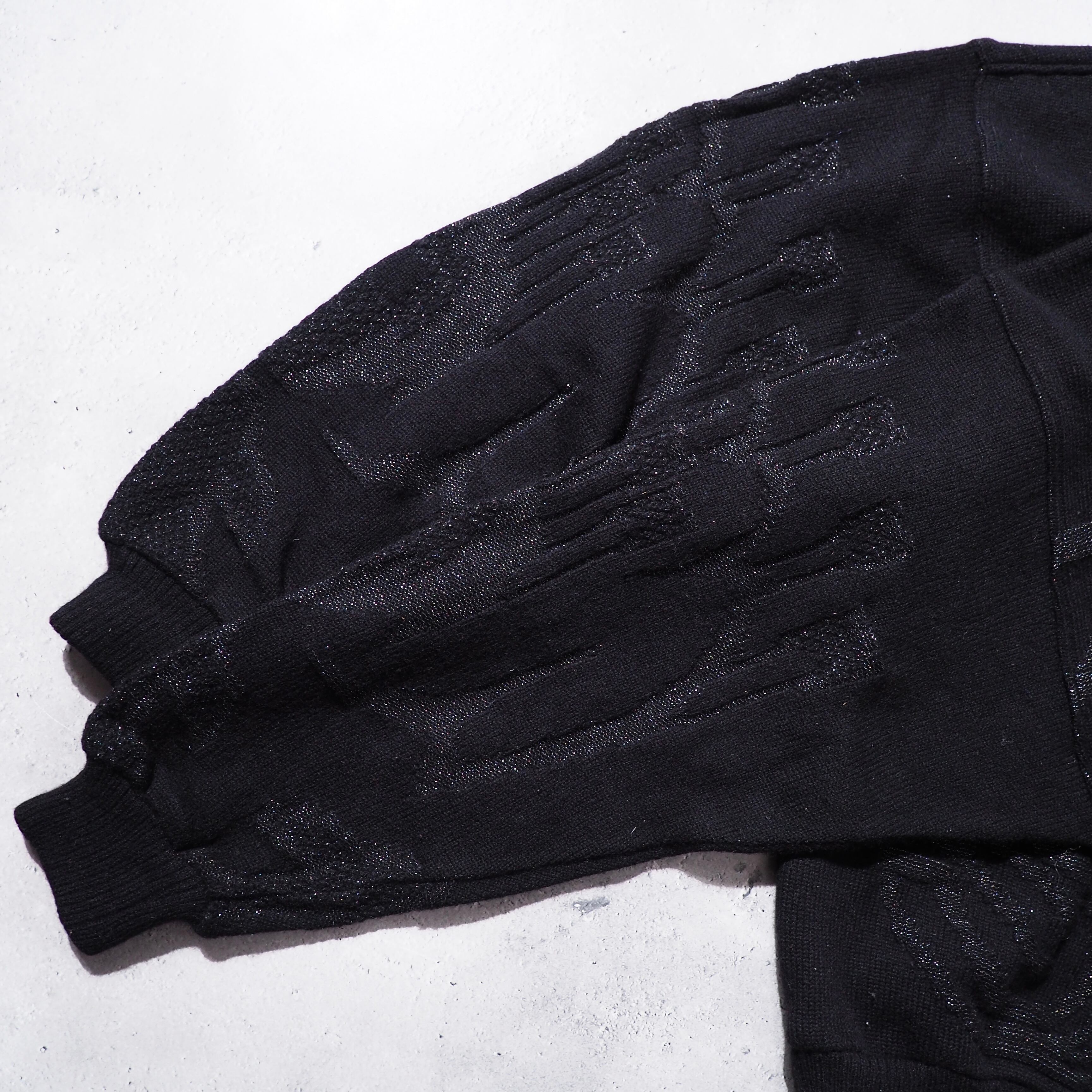 1990s ” santa fe ” Love logo embbossed 3D solid Design vintage loose knit