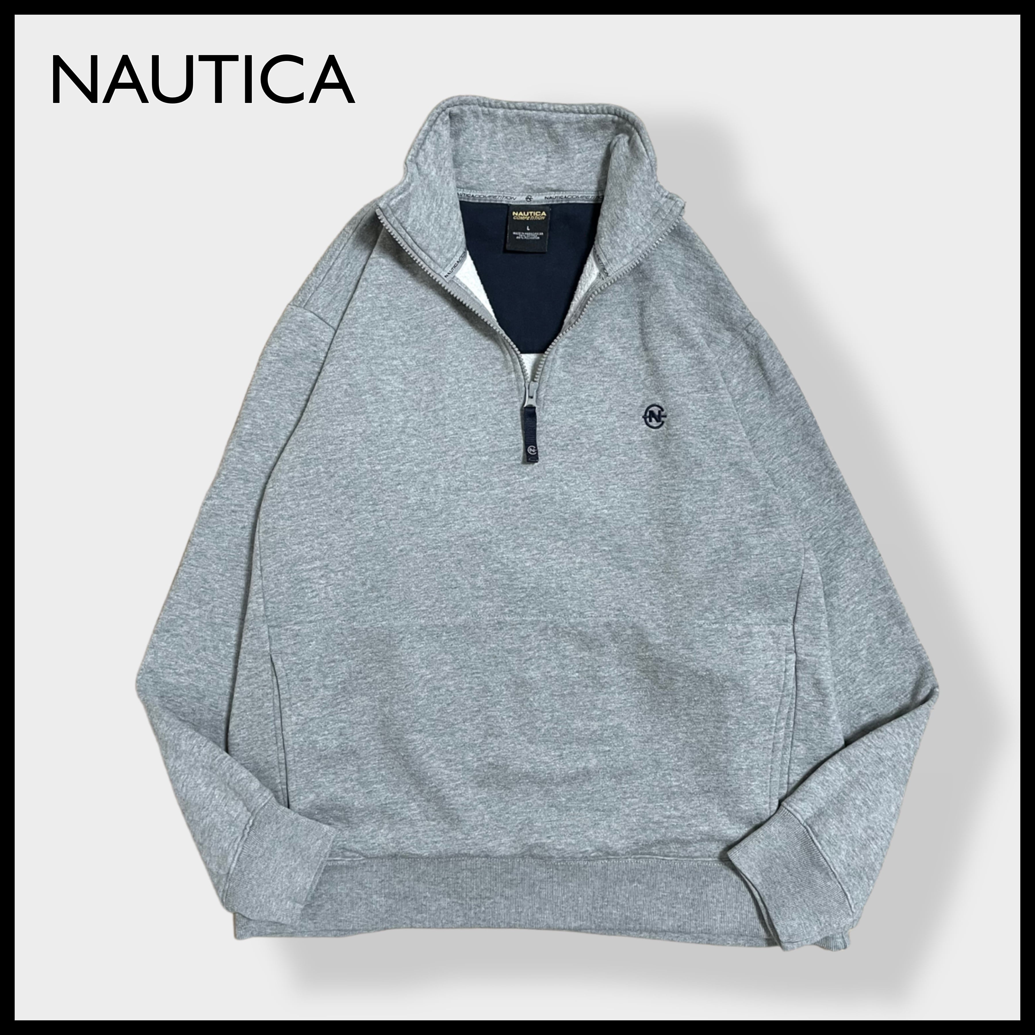 NAUTICA☆ノーティカ☆ハーフジップトレーナー スウェット XL 刺繍ロゴ