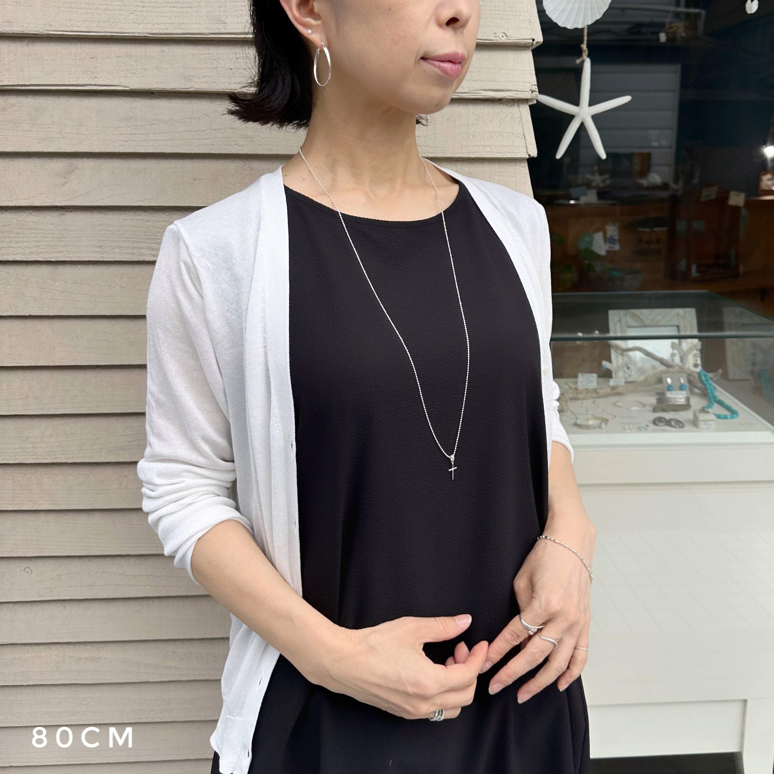 残りわずか】リトル クロス with カットボールチェーン 70cm−80cm