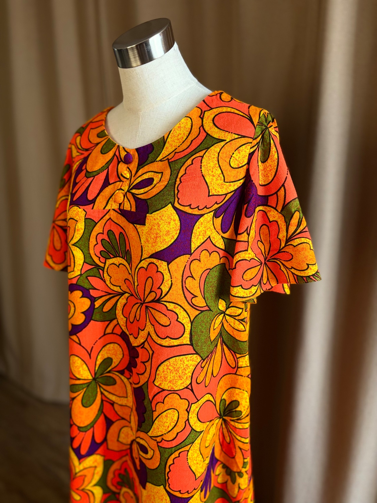 rétro pop floral pattern dress-5260-6