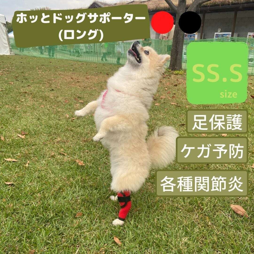 わんちゃんサポーター(ロング) SSサイズ Sサイズ 両足兼用 犬用サポーター ケガ予防