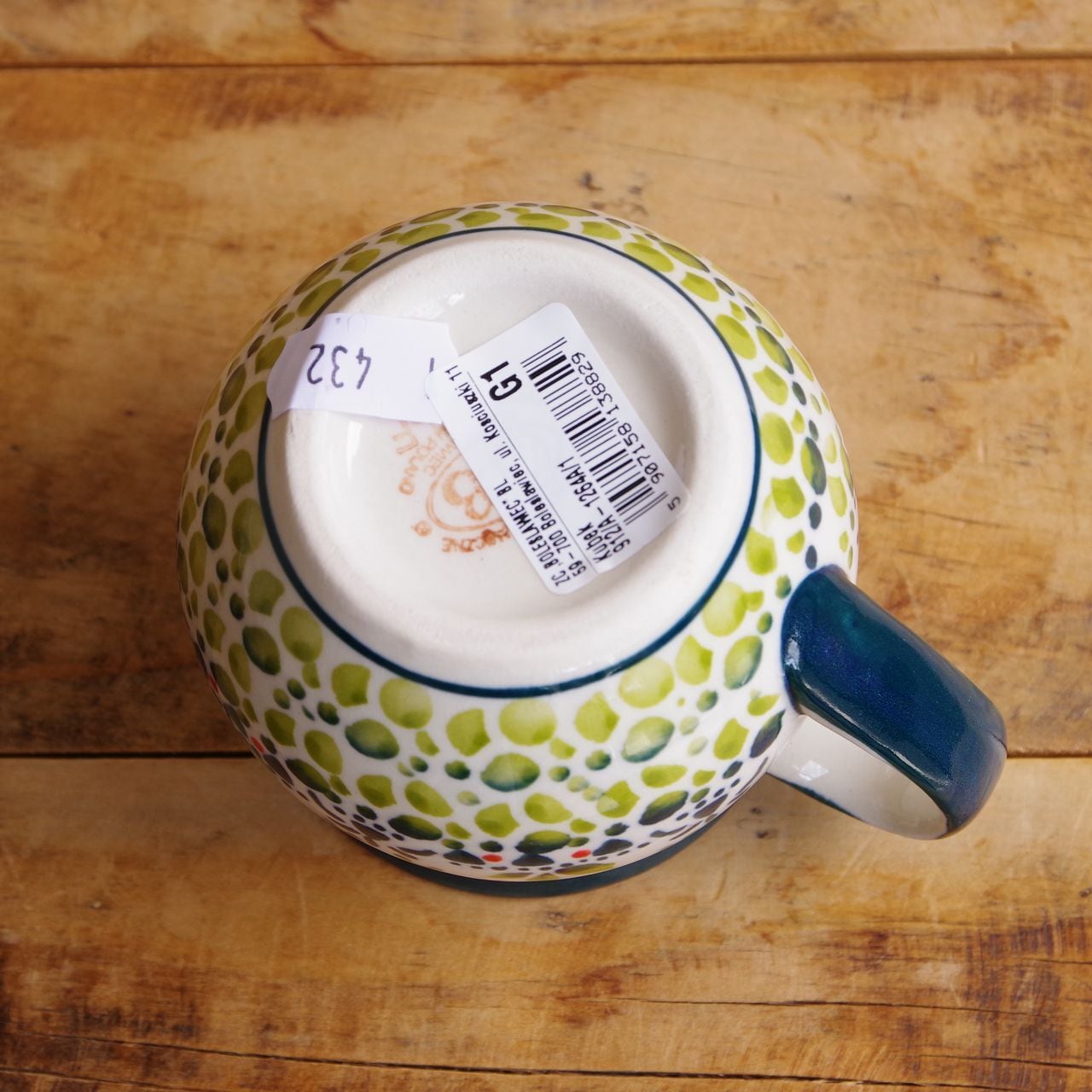 新品】 ポーランド食器 ポーリッシュポタリー マグカップ 220ml カエル
