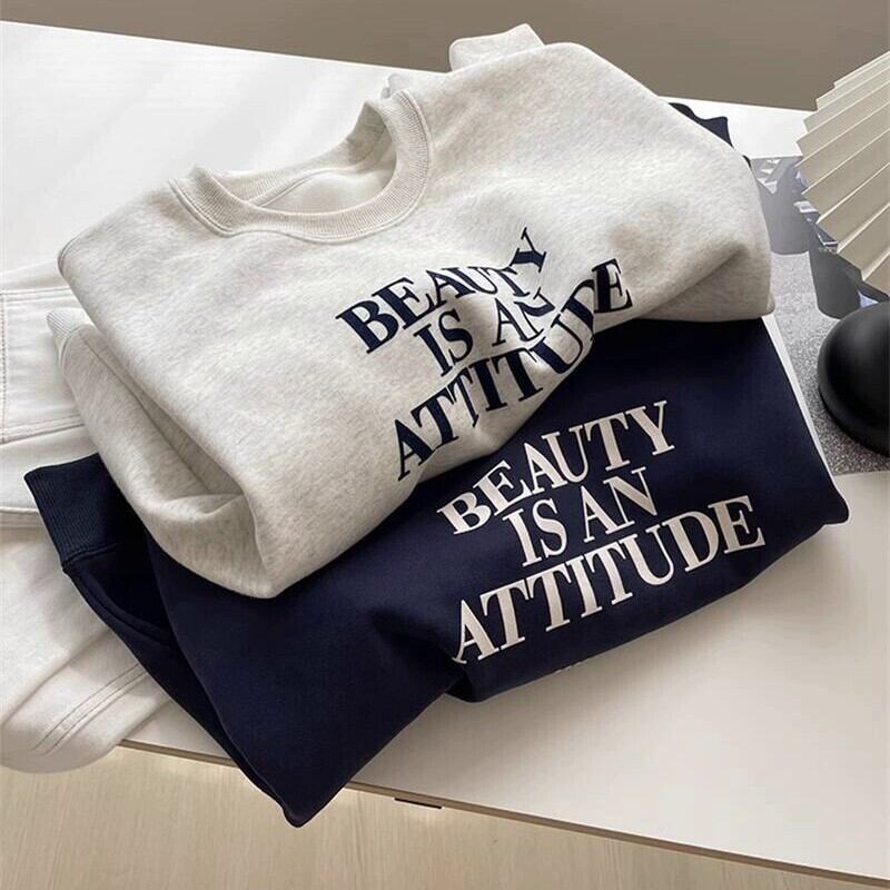 American letter round neck sweatshirt