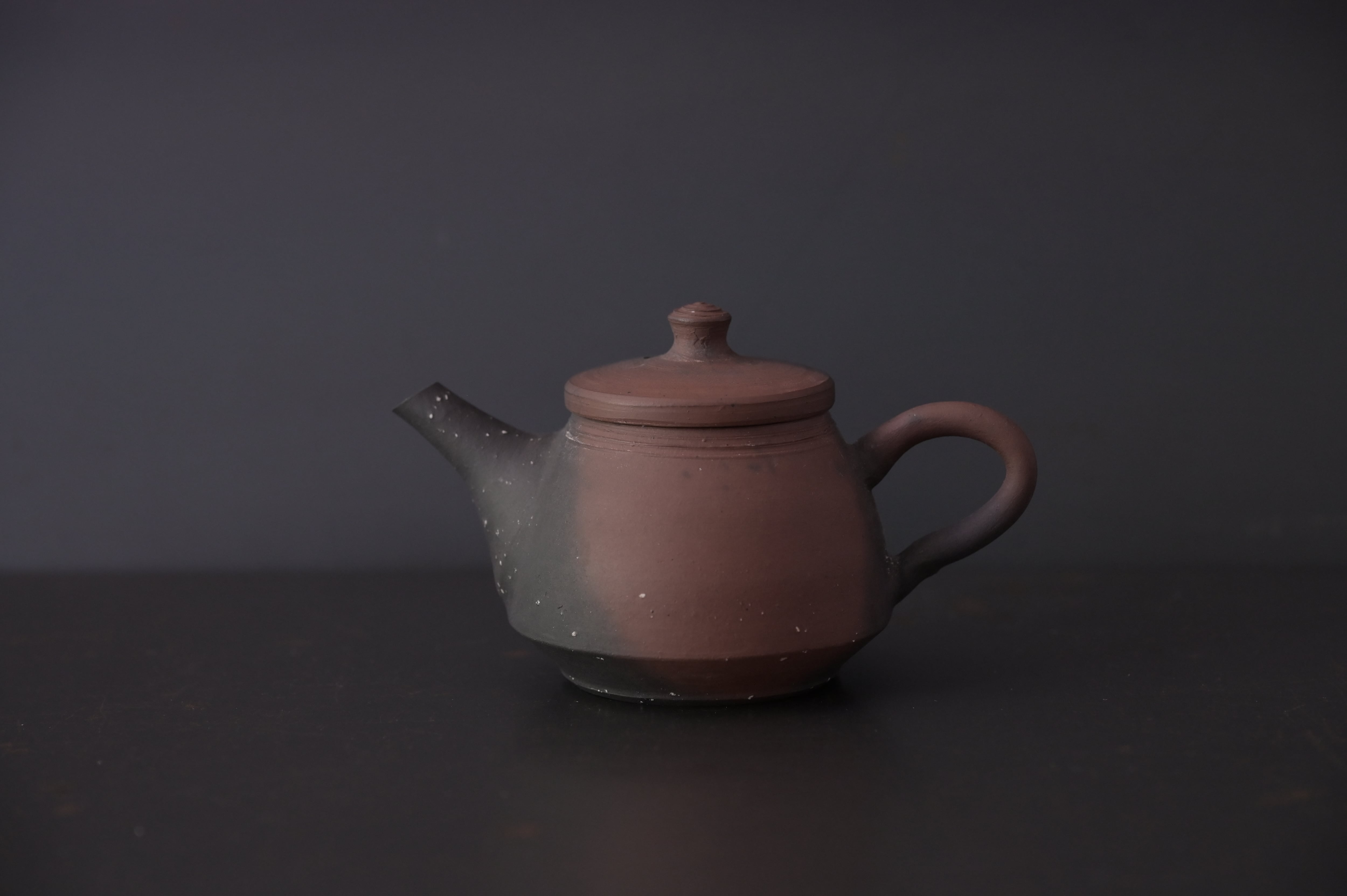 谷川仁 梨皮朱泥窯変茶銚