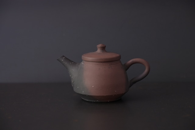 谷川仁 梨皮朱泥窯変茶銚